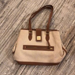 Dooney and Bourke tan and brown handbag